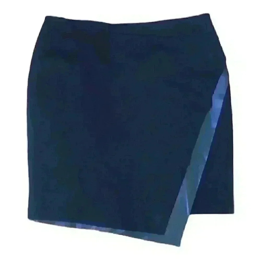 NWT Michel Studio Skirt  Mini Asymmetric Casual Career Black